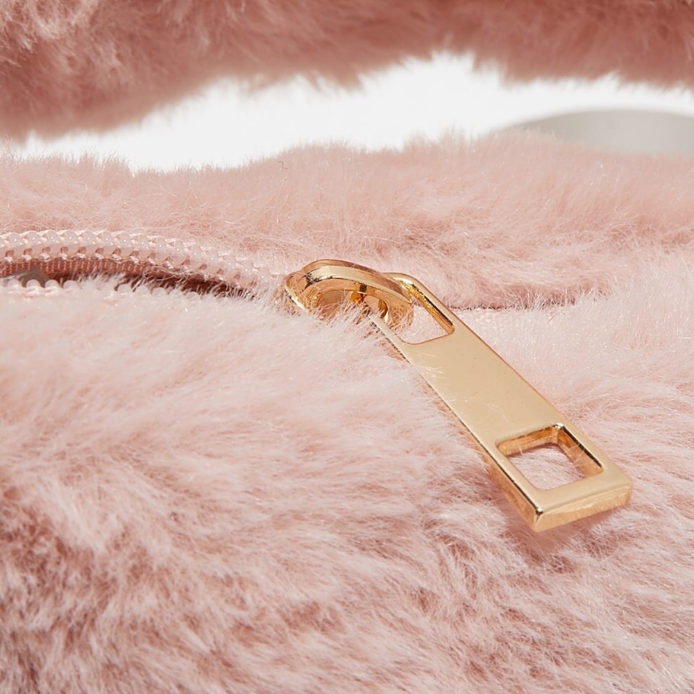 Mix No. 6 Faux Fur Light Pink Mini Hobo Bag - Picture 6 of 6